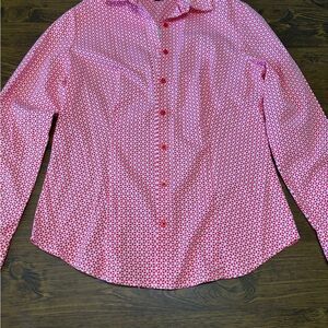 Covington Red and White Geometric Shirt